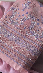 Load image into Gallery viewer, Women&#39;s Lakhnavi Handcrafted Cotton Chikankari Suit Material - HONC0291793
