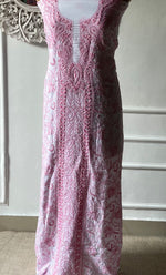将图像加载到图库查看器中， Women's Lakhnavi Handcrafted Modal Cotton Chikankari Unstitched Kurti Fabric - HONC0325225