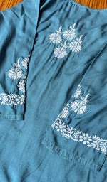 将图像加载到图库查看器中， Women&#39;s Lucknowi Handcrafted Modal Cotton Chikankari Kurti - HONC0301029

