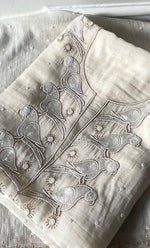 Load image into Gallery viewer, Jazba Women&#39;s Lakhnavi Handcrafted Mul Chanderi UnStitched Kurta And Dupatta Set - HONC0320724
