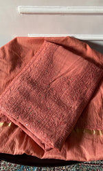 Load image into Gallery viewer, Women's Lakhnavi Handcrafted Mul Chanderi Unstitched Chikankari Full Suit Material - HONC0324499