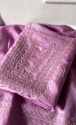 Load image into Gallery viewer, Women&#39;s Lakhnavi Handcrafted Tussar Silk Chikankari Kurta And Dupatta Set - HONC0307385
