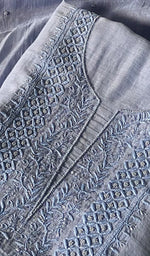 将图像加载到图库查看器中， Women's Lakhnavi Handcrafted Mul Chanderi Unstitched Kurta And Dupatta Set- HONC03441930
