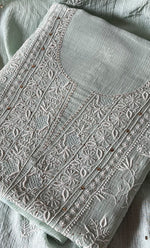 Load image into Gallery viewer, Women&#39;s Lakhnavi Handcrafted Maheshwari Mul Chanderi Unstitched Kurta And Dupatta Set- HONC0281943
