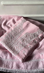 将图像加载到图库查看器中， Women's Lakhnavi Handcrafted Unstitched Mul Chanderi Kurta And Dupatta Set - HONC0329039