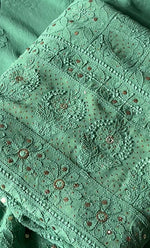 Load image into Gallery viewer, Women&#39;s Lakhnavi Handcrafted Viscose Georgette Chikankari Full Suit Material - HONC0271110
