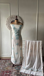 将图像加载到图库查看器中， Titli Women's Lakhnavi Handcrafted Unstitchd Mul Chanderi Kurta And Dupatta Set - HONC0330019