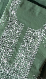 Load image into Gallery viewer, Women&#39;s Lakhnavi Handcrafted Cotton Chikankari Suit Material - HONC275057
