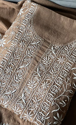 Load image into Gallery viewer, Mehr Women's Lakhnavi Handcrafted Maheshwari Mul Chanderi Kurta And Dupatta Set - HONC0296501