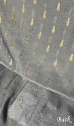 将图像加载到图库查看器中， Women&#39;s Lakhnavi Handcrafted Chanderi Silk Chikankari Semi - Stitched Kurta Dupatta Set - HONC082730
