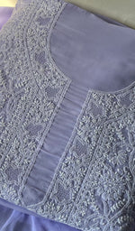 Load image into Gallery viewer, Women&#39;s Lakhnavi Handcrafted Unstitched Cotton Chikankari Suit Material - HONC0294097
