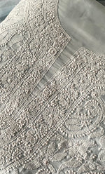 Load image into Gallery viewer, Women&#39;s Lakhnavi Handcrafted Unstitched Cotton Chikankari Suit Material - HONC0320307
