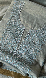 Load image into Gallery viewer, Women&#39;s Lakhnavi Handcrafted Tissue Chanderi Chikankari Suit Material - HONC0275992
