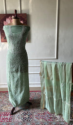 将图像加载到图库查看器中， Women's Lakhnavi Handcrafted Mul Chanderi Unstitched Kurta And Dupatta Set- HONC0342133