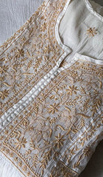 Load image into Gallery viewer, Women's Lakhnavi Handcrafted Mul Chanderi Semi - Stitched Kurta And Dupatta Set - HONC0303401