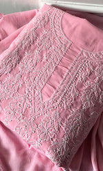 Load image into Gallery viewer, Women's Lakhnavi Handcrafted Unstitched Cotton Chikankari Suit Material - HONC0316592