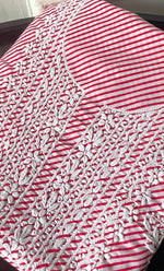 将图像加载到图库查看器中， Women's Lakhnavi Handcrafted Cotton Chikankari Unstitched Kurti Fabric - HONC0326374