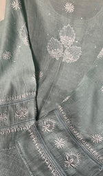 将图像加载到图库查看器中， Women&#39;s Lakhnavi Handcrafted Mul Chanderi Semi - Stitched Kurta And Dupatta Set - HONC0236657
