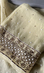 Load image into Gallery viewer, Women&#39;s Lakhnavi Handcrafted Pure Organza Chikankari Unstitched Kurta And Dupatta Set- HONC0300625
