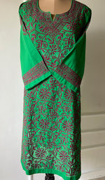 Load image into Gallery viewer, Women&#39;s Lakhnavi Handcrafted Cotton Chikankari Kurti - HONC077460
