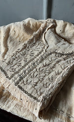 将图像加载到图库查看器中， Women&#39;s Lakhnavi Handcrafted Tissue Chanderi Semi-Stitched Kurta And Dupatta Set - HONC0313000
