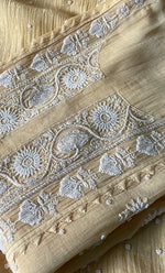 Load image into Gallery viewer, Women&#39;s Lakhnavi Handcrafted Mul Chanderi Semi-Stitched Kurta And Dupatta Set - HONC0307410
