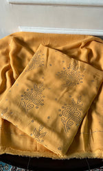 Load image into Gallery viewer, Women's Lucknowi Handcrafted Viscose Georgette Unstitched Chikankari Suit Material - HONC0336843