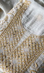 Load image into Gallery viewer, Women&#39;s Lakhnavi Handcrafted Mul Chanderi Unstitched Kurta And Dupatta Set - HONC0278943
