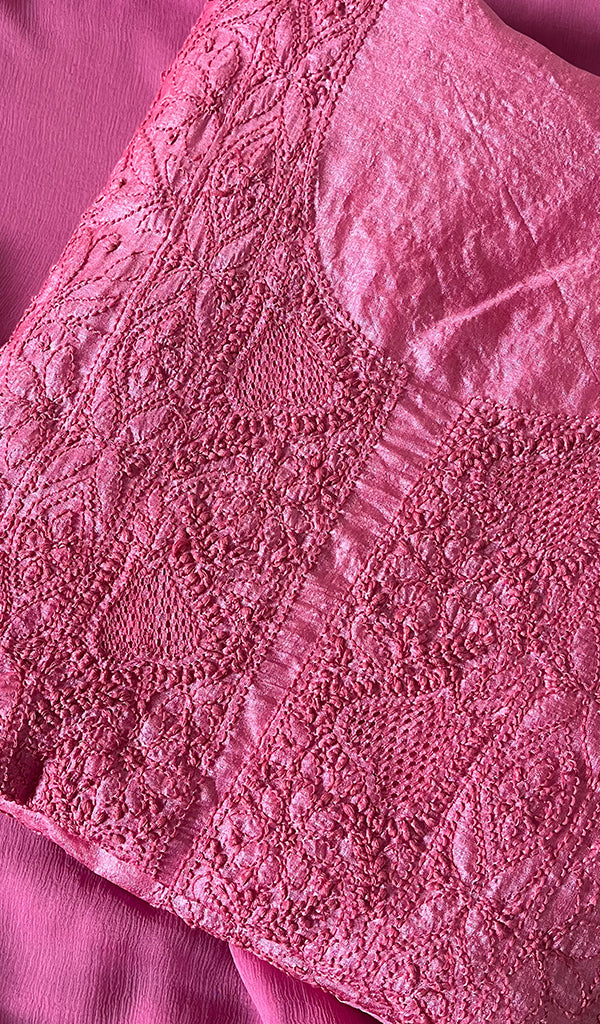 Pink Lakhnavi Chikankari Suits