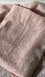 Load image into Gallery viewer, Women's Lakhnavi Handcrafted Mul Chanderi Unstitched Chikankari Full Suit Material - HONC0345055