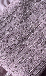 Load image into Gallery viewer, Women&#39;s Lucknowi Handcrafted Viscose Georgette Semi - Stitched Chikankari Anarkali and Dupatta Set- HONC0311035
