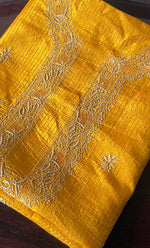 将图像加载到图库查看器中， Lucknowi Handcrafted Munga Silk Chikankari Unstitched Men&#39;s Kurta Fabric - HONC0302387
