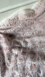 Load image into Gallery viewer, Women&#39;s Lakhnavi Handcrafted Pure Organza Chikankari Unstitched Kurta And Dupatta Set- HONC0316458
