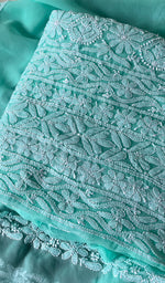 Load image into Gallery viewer, Women&#39;s Lucknowi Handcrafted Faux-Georgette Chikankari Suit Material - HONC0263418
