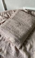 Load image into Gallery viewer, Women's Lucknowi Handcrafted Viscose Georgette Unstitched Chikankari Suit Material - HONC0325149