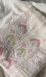 Load image into Gallery viewer, Women&#39;s Lakhnavi Handcrafted Mul Chanderi Unstitched Kurta And Dupatta Set- HONC0307467
