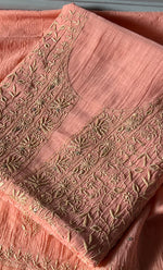 Load image into Gallery viewer, Women's Lakhnavi Handcrafted Mul Chanderi UnStitched Kurta And Dupatta Set - HONC0280877