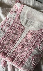 将图像加载到图库查看器中， Women&#39;s Lakhnavi Handcrafted Maheshwari Mul Chanderi Unstitched Kurta And Dupatta Set- HONC0286817
