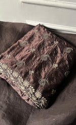 Load image into Gallery viewer, Women's Lakhnavi Handcrafted Pure Silk Chikankari Unstitched Kurta And Dupatta Set- HONC0251028