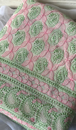 Load image into Gallery viewer, Women&#39;s Lakhnavi Handcrafted Cotton Chikankari Suit Material - HONC0291801
