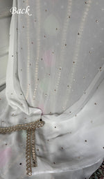 Load image into Gallery viewer, Women's Lucknowi Handcrafted Viscose Georgette Unstitched Chikankari Kurta and Dupatta Set- HONC0329581