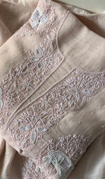 Load image into Gallery viewer, Women&#39;s Lakhnavi Handcrafted Mul Chanderi Chikankari Full Suit Material - HONC0282561
