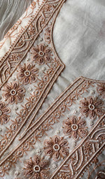 Load image into Gallery viewer, Women&#39;s Lakhnavi Handcrafted Mul Chanderi Unstitched Kurta And Dupatta Set - HONCO278060
