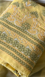 Load image into Gallery viewer, Women&#39;s Lakhnavi Handcrafted Cotton Chikankari Suit Material - HONC0291796
