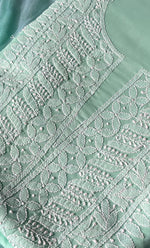 将图像加载到图库查看器中， Women&#39;s Lakhnavi Handcrafted Unstitched Cotton Chikankari Suit Material - HONC0285043
