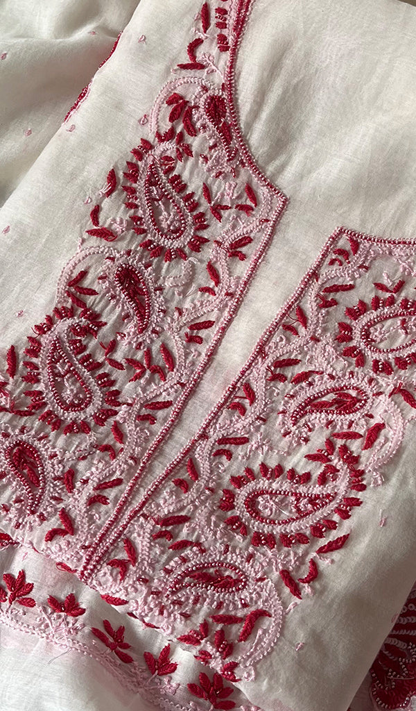 Titlee Women's Lakhnavi Handcrafted Mul Chanderi Kurta And Dupatta Set - HONC0267980