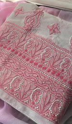 Load image into Gallery viewer, Women&#39;s Lakhnavi Handcrafted Cotton Chikankari Suit Material - HONC0291827
