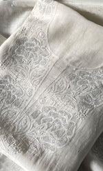 Load image into Gallery viewer, Women's Lakhnavi Handcrafted Unstitched Mul Chanderi Kurta And Dupatta Set - HONC0324844