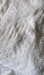 将图像加载到图库查看器中， Women's Lucknowi Handcrafted Viscose Georgette Semi - Stitched Chikankari Anarkali and Dupatta Set- HONC0370133