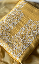 Load image into Gallery viewer, Meeras Women's Lakhnavi Handcrafted Unstitched Cotton Chikankari Suit Material - HONC0335715